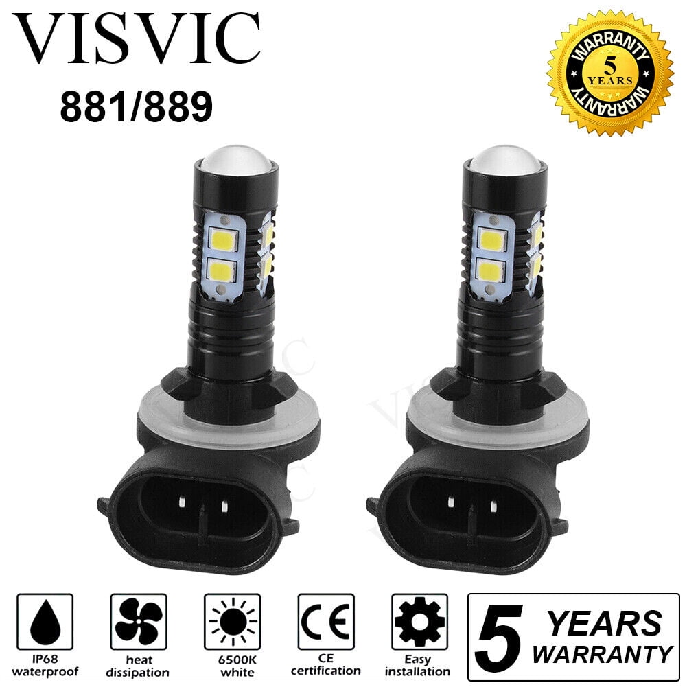 2Pc 881 886 894 896 High Power LED Fog Driving Lights Bulb 50w 6000K