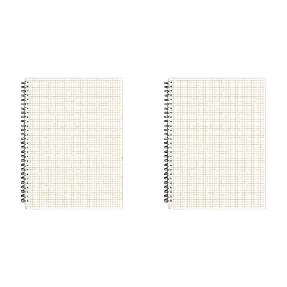 2Pc A6 Spiral Pocket Notebook, 160 Pages Plastic Cover Mini Lined Grid Blank Notebook, Waterproof Writing Journal, Portable Travel Memo Notebook for Daily Note Taking, Quick Jotting, Planning