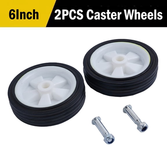 2Pc Air Compressor Accessories Caster Wheels 5-6In Shock Absorption Non-Slip Silent 6Inch Wheel