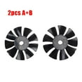 2Pc Air Compressor Black Fan Blade OilFree Air Pump Motor Cooling Fan