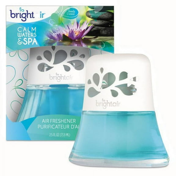 2Pc BRIGHT Air Scented Oil Air Freshener, Calm Waters and Spa, Blue, 2.5 oz (900115EA)