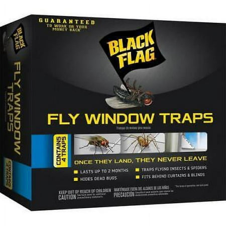 2Pc Black Flag Sticky Fly Trap (Pack of 4)