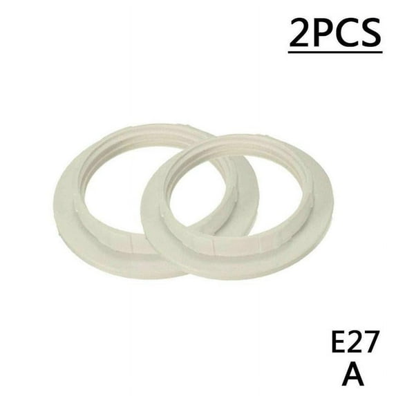 2Pc Black or White Light Shade Collar Adaptor Lamp / UK E14 Holder U.K-Fast