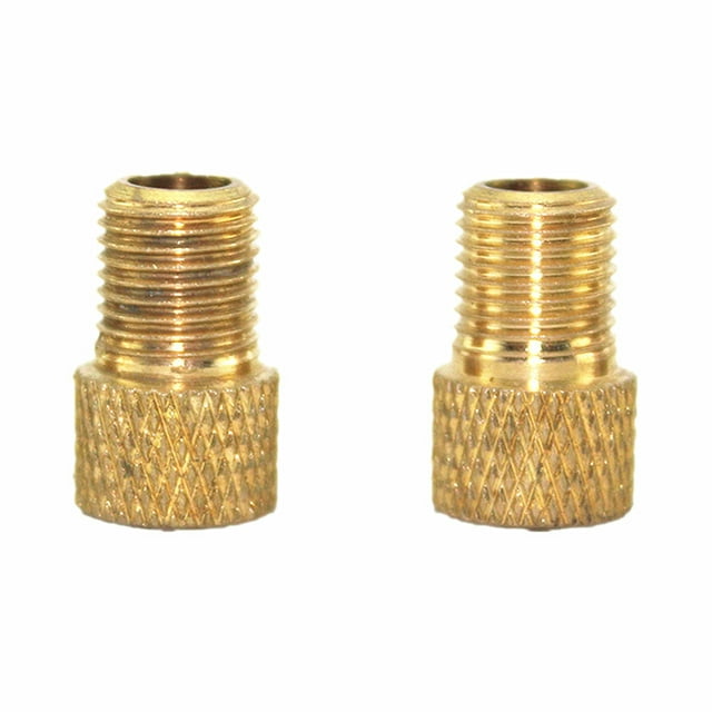 2Pc Brass Adaptor Presta To Schrader Bicycle Valve Converter Bike Pump