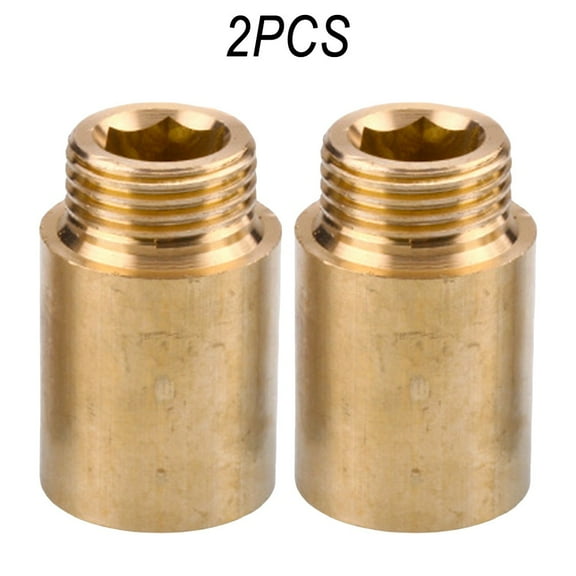 2Pc Brass Extension Fitting 1/2 Inch,50 Mm,Dn15, Female and External Thread