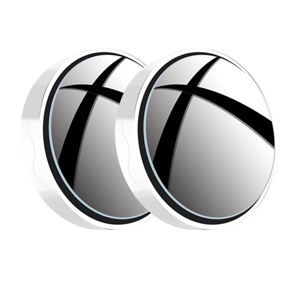 2Pc Car Blind Spot Mirror, 2" Round HD Convex Mirrors with Vacuum Suction Cup for Enhanced Safety | ABS Glass, 360° Wide Angle View | Universal Fit for Car, SUV & Trucks | Rearview Mirror Accessories