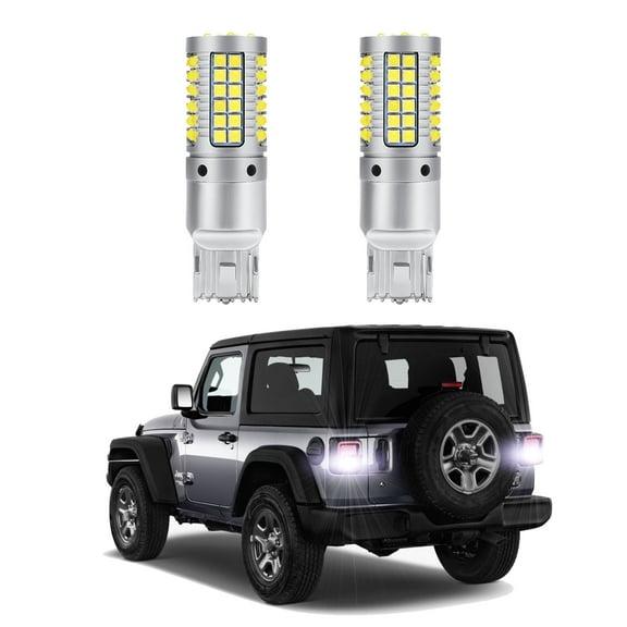 2Pc Car LED Backup Bulbs For Jeep Wrangler JL 2018 2019 2020 2021 2022 2023 2024 2025 LED Car Reverse Backup Light Bulbs CANBUS