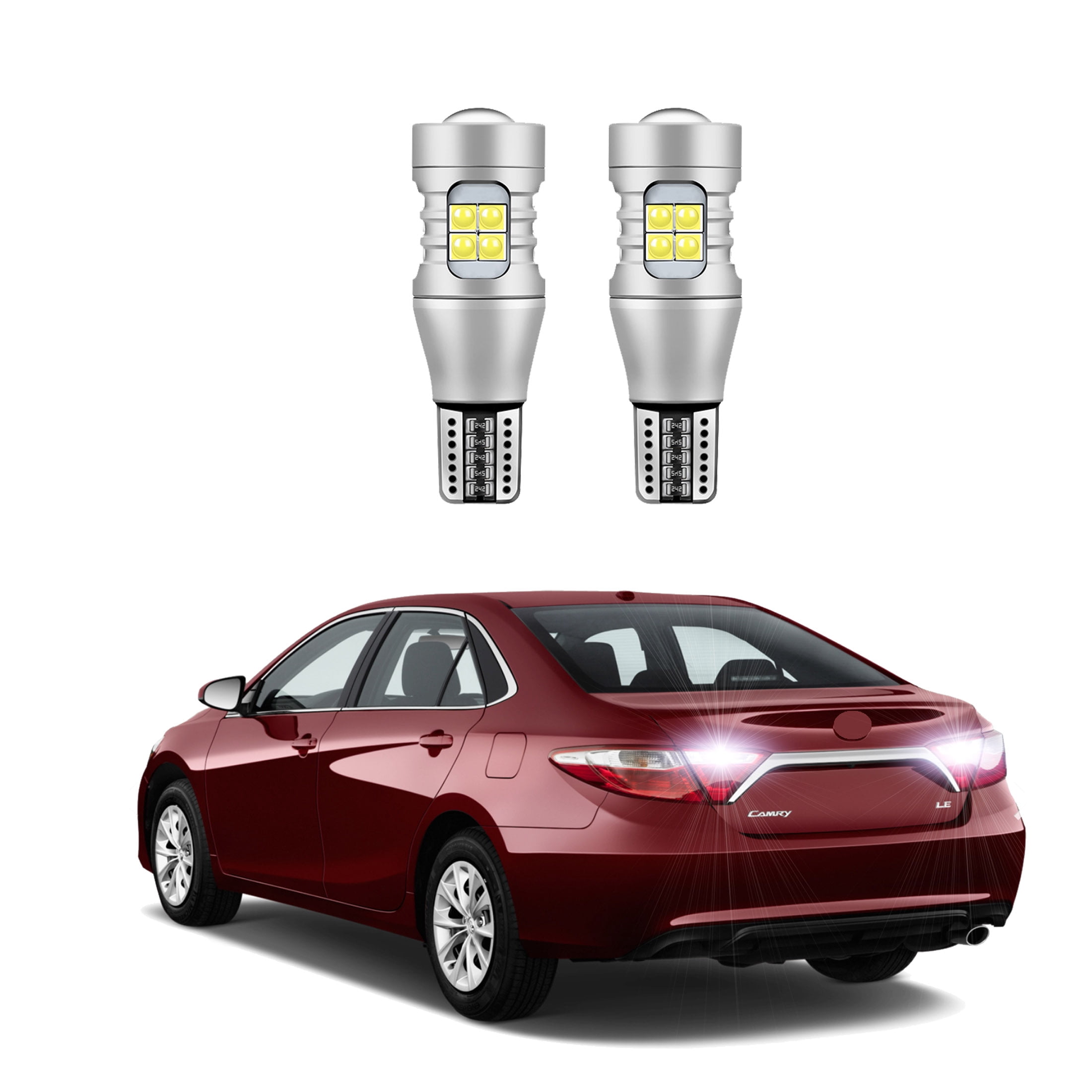 2Pcs WHITE 1156 144SMD BA15S Strobe Flashing LED Reverse Backup Light