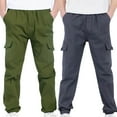 thumbnail image 1 of 2Pc Cargo Pants for Kids Solid Elastic Waist Casual Loose Athletic Pants Lightweight Soft Workout Pants Fashion Trendy Jogger Pants for Children Kids, 1 of 8
