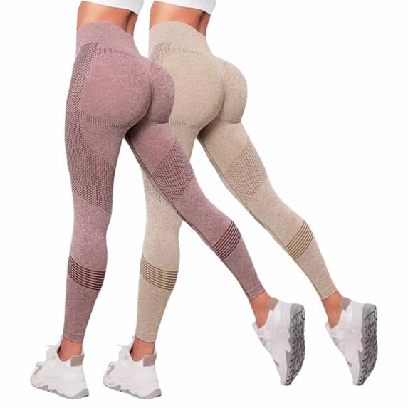 2Pc Celsior Cellulite Leggings 3D Anti Cellulite Leggings For Women Booty Butt Lifting Leggings High Waisted Leggings Lightweight Slim Fit Pants Sculpting Yoga Fitness Pants Skin-Friendly S-L
