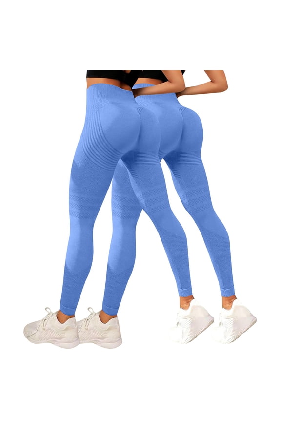 2Pc Celsior Compression Leggings for Women Push Up Yoga Pants Scrunch Butt Compression Smile Contour Activewear Tights Tummy Control Compression Pants Resistance Band Leggings Fitness Sport Pants