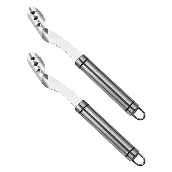 2Pc Chili Core Remover,2Pc Stainless Steel Pepper Corer and Cutter Green Pepper Seeder Kitchen Tool