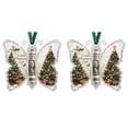 thumbnail image 1 of 2Pc Christmas Tree Cash Holder Ornaments, Clear Acrylic Butterfly Design Cash Tube Holder With Hanging Ribbon For Holiday, Tree Wreath And Gift Giving, 1 of 5
