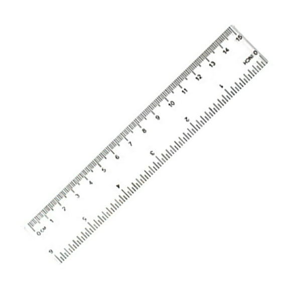 2Pc-Clear Plastic Ruler 6 Inch – Straight Shatterproof Ruler with Inches & Centimeters, Pocket Ruler, Mini Ruler, Small Ruler for Home or Office (1pc)