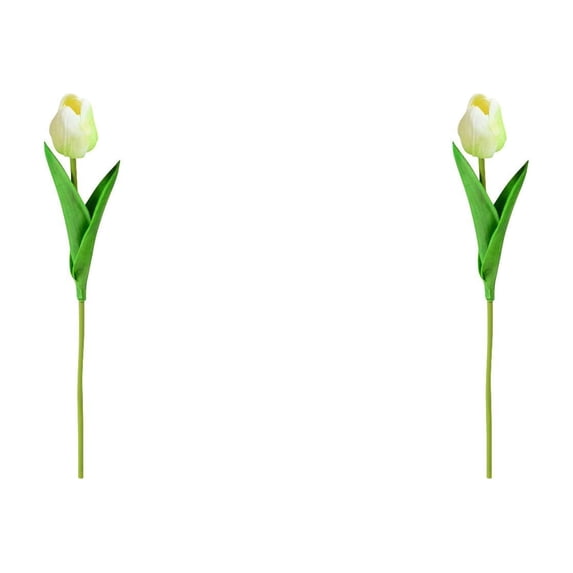 2Pc Clearance Under $3 Artificial Tulips Faux Tulip For Entryway, Pu Petite Stem Length (H)