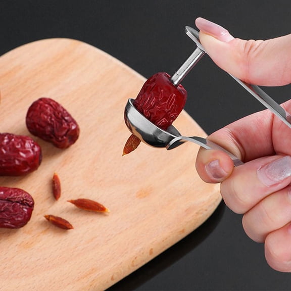 2Pc Clearance Under $3 Cherry Pitters Cherry Pitter Stainless Steel For Kitchen Remove Pits Stainless Gray