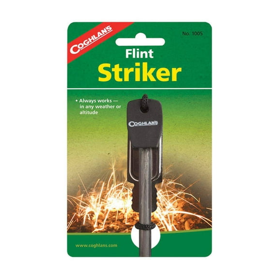 Coghlan's Flint Striker Friction Fire Starter - Black - 2 Piece