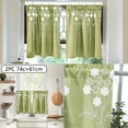 thumbnail image 1 of 2Pc Curtain, Kitchen Curtain, Flower Curtain (74 × 61Cm) D Polyester - 2Pc Curtains, 1 of 8