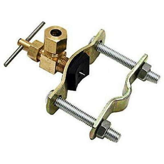 2Pc Dial 1/4 in. H Orange Steel Saddle Valve