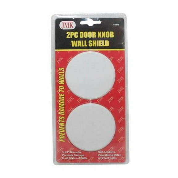 2Pc Door Knob Wall Shield Round White Self Adhesive Protector Prevents Holes New