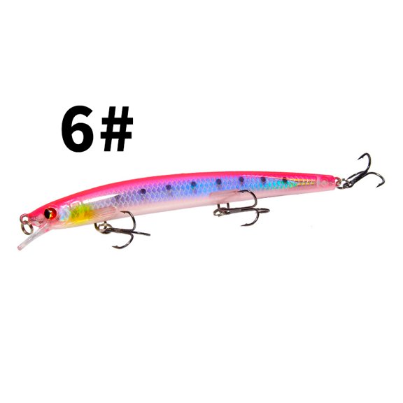 2Pc Durable Minnow Bait 15.4g/13.5cm Fishing Plastic Hard Bionic Pencil Lures