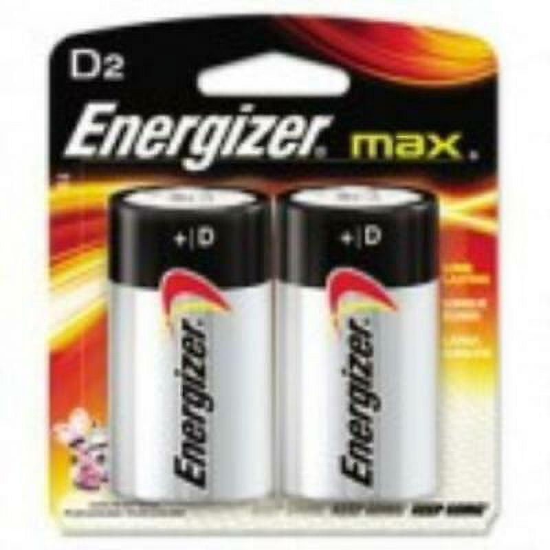 2Pc Energizer MAX Alkaline Batteries, D, 2 Batteries/Pack