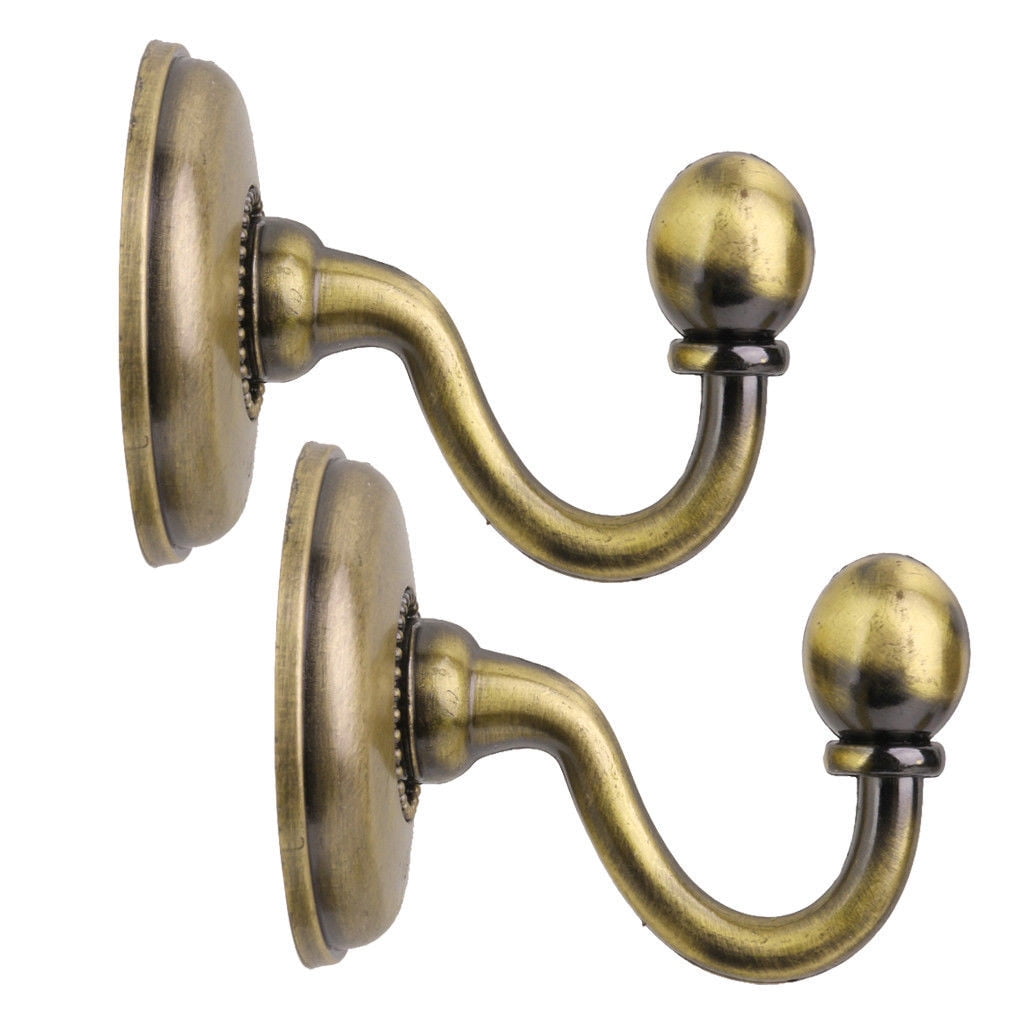 2Pc European Style Curtain Hooks Wall Hooks, 4Pc Screws,European Style ...
