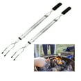 thumbnail image 1 of 2Pc Extendable Long Fork Marshmallow BBQ Hot Dog Campfire Cutlery Telescopic 31", 1 of 3