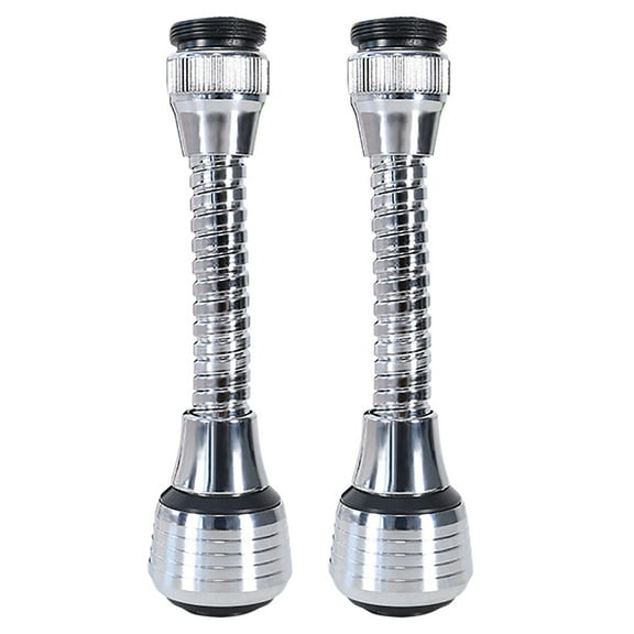 2Pc Faucet Aerator for Kitchen,Splash-Proof Faucet Adapter,Faucet Sprayer Extension,Faucet Extension Tube,Sink Tap Extension Tube,Water Saving for Kitchen Bathroom Accessories,0.92''x5.5''(Silver)