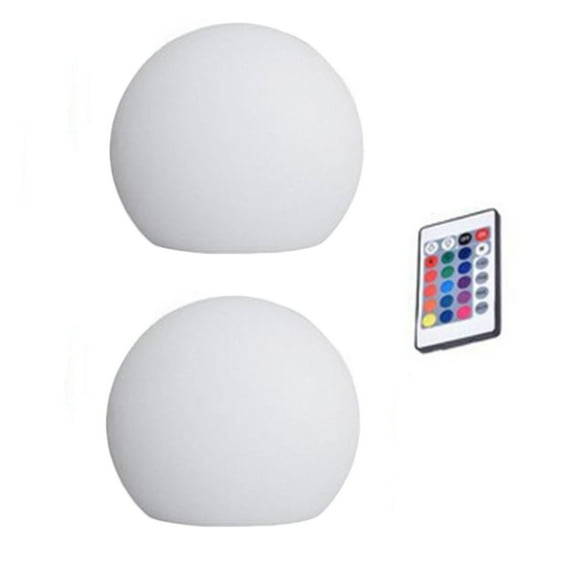 2Pc Floating Pool Light Led Night Light Ip68 Lamp With Remote Control 16 Colors 4 Modes For Party Decor