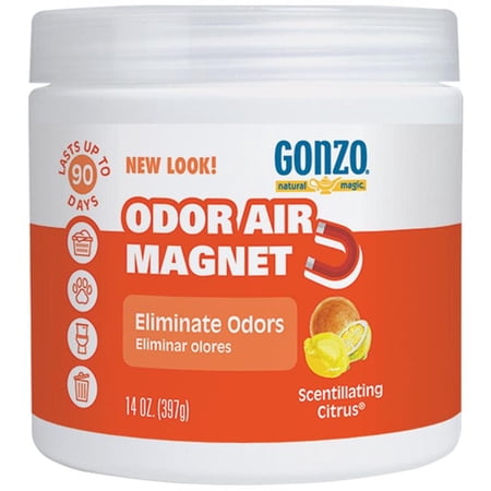 2Pc Gonzo Natural Magic Citrus Scent Odor Absorber 14 oz Gel