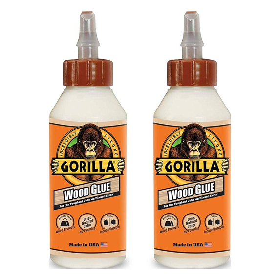 Gorilla 6200013 Wood Glue, 8 oz, Pack of 2, 2 Piece