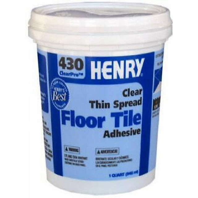 2Pc Henry 430 ClearPro Floor Tile Adhesive 1 qt