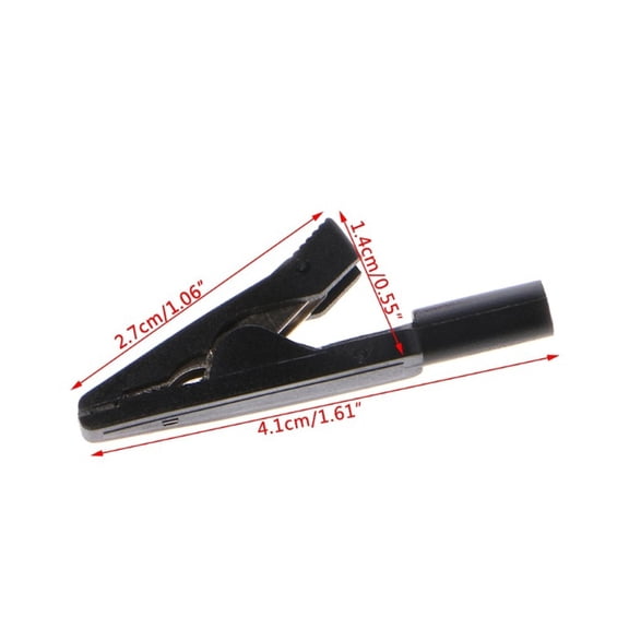2Pc Insulated for Alligator Clip 2Mm Banana Female Adapter Meter Test Black+Red