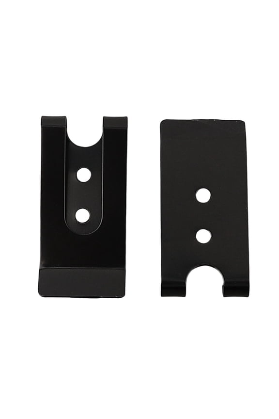 2Pc Iron Black Belt Clip Metal Manganese Steel Spring Hook Buckle
