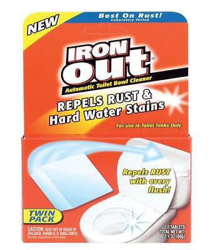 2Pc Iron Out Pine Scent Toilet Bowl Cleaner 2/6 Powder