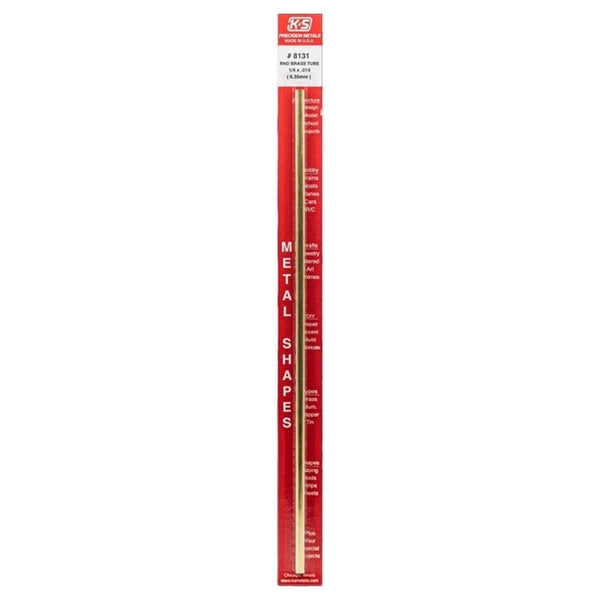 K&S 1/4 in. D X 12 in. L Round Brass Tube 1 pk K&S 1/4 in. D X 12 in. L Round Brass Tube 1 pk