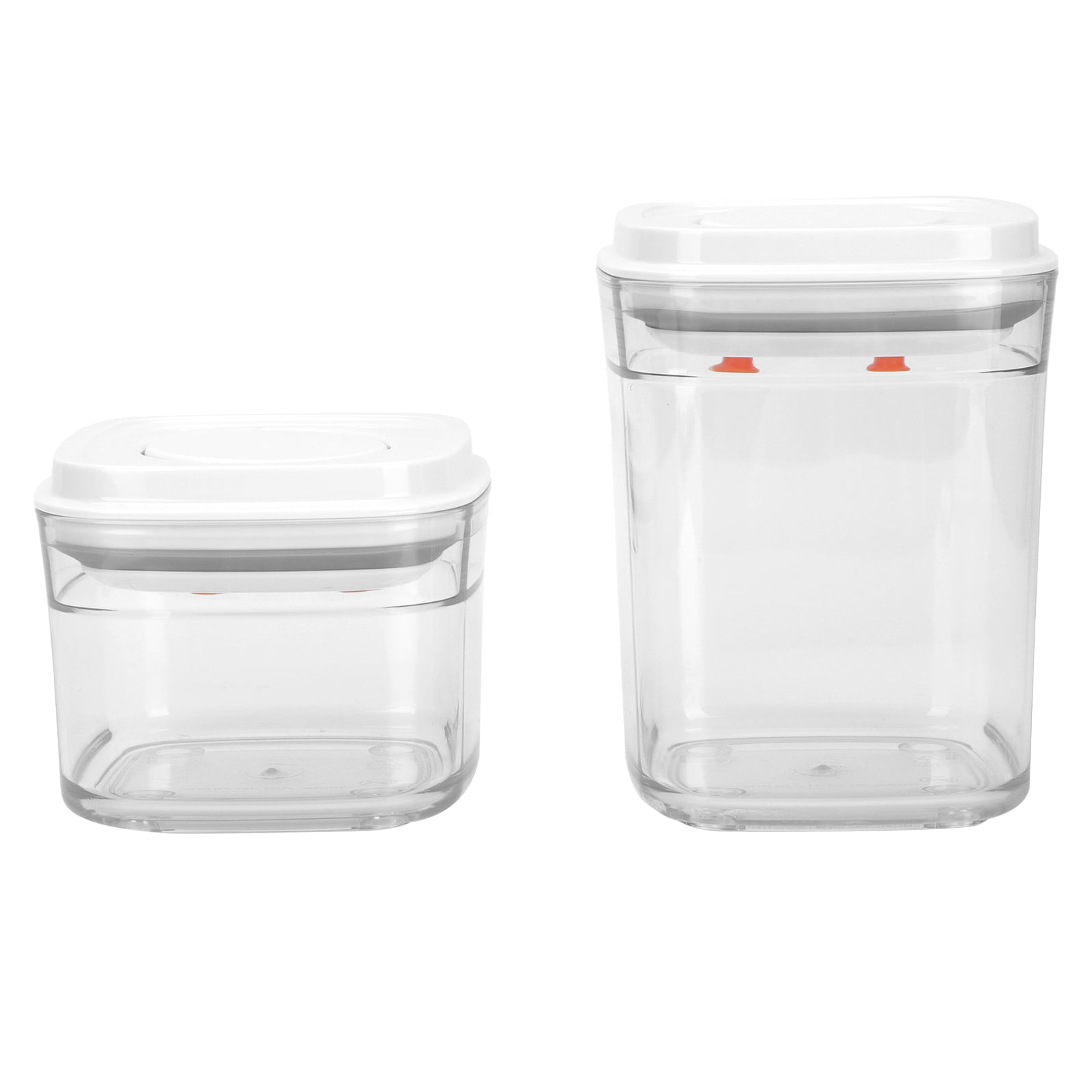 2Pc Kitchen Storage Jars Transparent Food Storage Containers Cereals Canisters