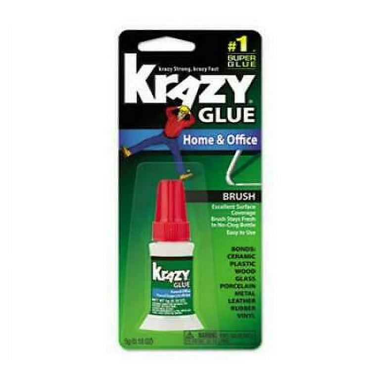 2pc Krazy Glue All Purpose Brush-On Krazy Glue, 0.18 oz, Dries Clear (kg94548r)