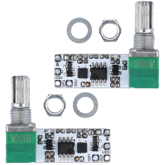 2Pc LED Mini Dimmer Constant Voltage Module Stepless Knob Potentiometer DIY HOT