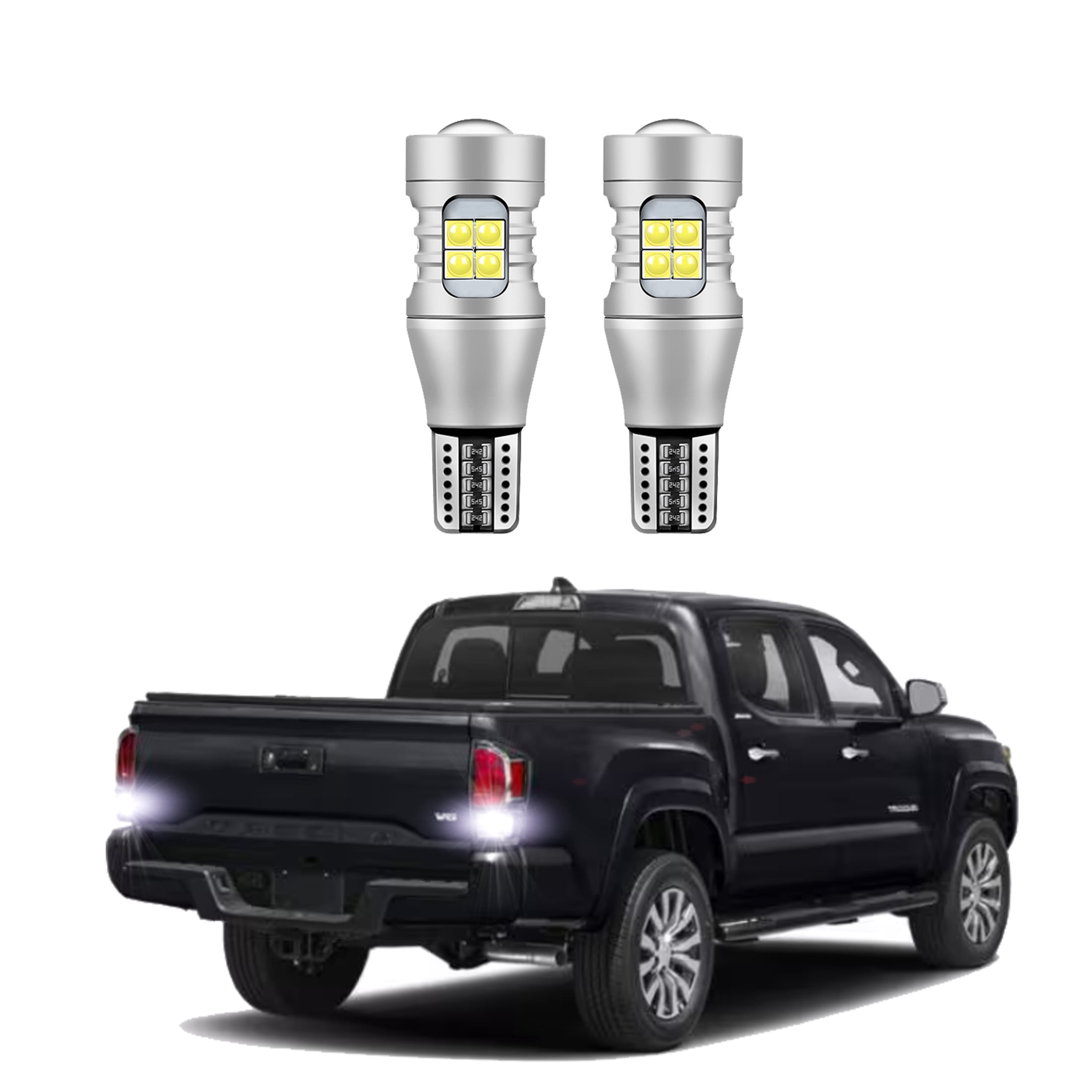 2Pc LED Reverse Lights for 2001-2023 Toyota Tacoma 6500K White Backup ...