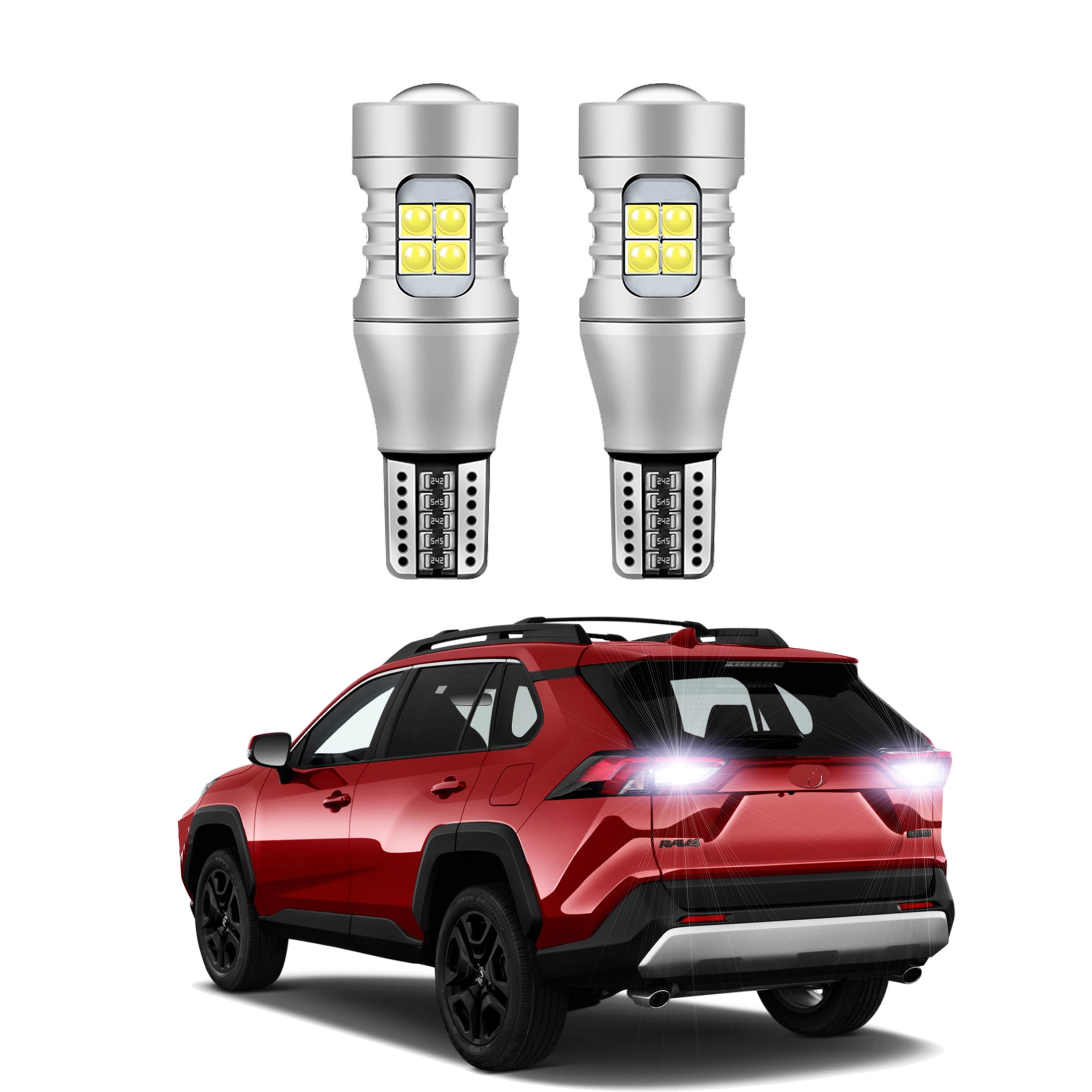 2Pc LED Reverse Lights for 2004-2026 Toyota RAV4 White Backup Lights ...