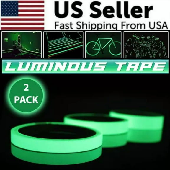 2Pc Luminous Tape Self Adhesive Glow In The Dark Wall Sticker Fluorescent Light