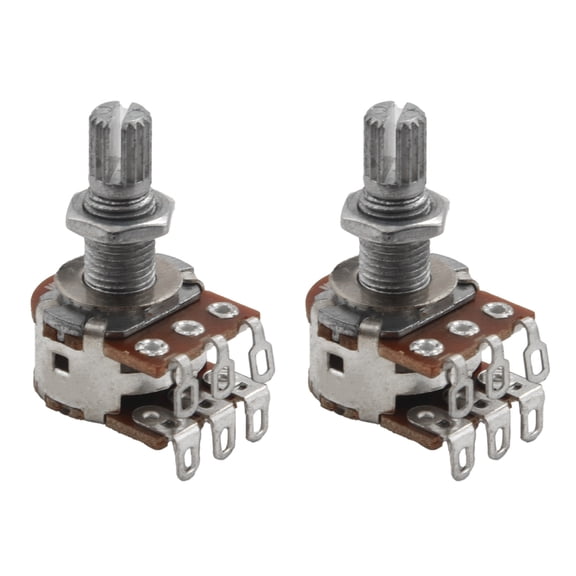 2Pc MN500K Dual Blend Balance Potentiometer(POT) Guitar Bass Volume Tone Control Switch