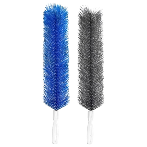 2Pc Microfiber Fan Duster, 16.14" Bendable Fan Cleaning Brush, Reusable Cobweb Dust Remover, Multi-Purpose Household Scrub Brush, Blind Dusting Tool, Long Handle Dust Wipe, Flexible Cleaning Duster