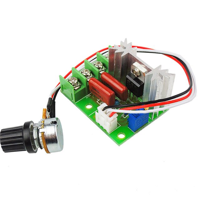 2Pc Motor Speed Controller with Speed Regulator Knob 2000W Scr Voltage