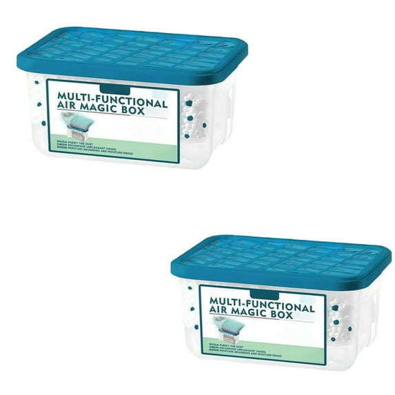 2Pc Multifunctional Air Magic Box,Indoor Air Purification Dust Removal Magic Box,Long-Lasting Freshness Odor Eliminator Air Fresheners For Home,Car,Restroom