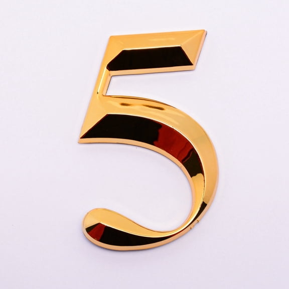 2Pc Num.5 Sign Labels PVC Number Sign Labels Reusable Normal and Reverse Mirror Hanger Cards Consecutive Live Number Tag