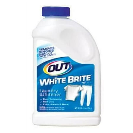 2Pc OUT White Brite No Scent Laundry Whitener Powder 1 pk