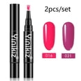 thumbnail image 1 of 2Pc One-Step Gel Pen Set #016+#021 - 3‑In‑1 Gel Nail Art Pen, 5Ml X 2, Nail Pen Easter Mother'S Day Jia Pian, 1 of 5